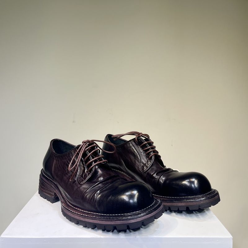 Men's Spring Genuine Horse Wash Raise The Bottom Men's Business Leather Shoes