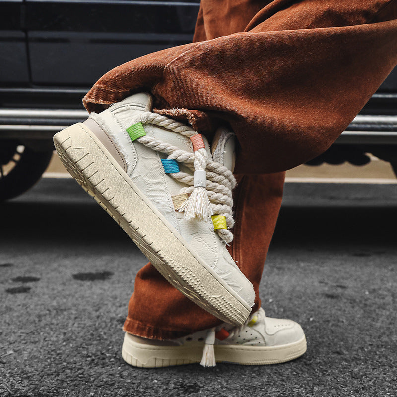 Summer Breathable Versatile Distressed Couple Platform Sneakers