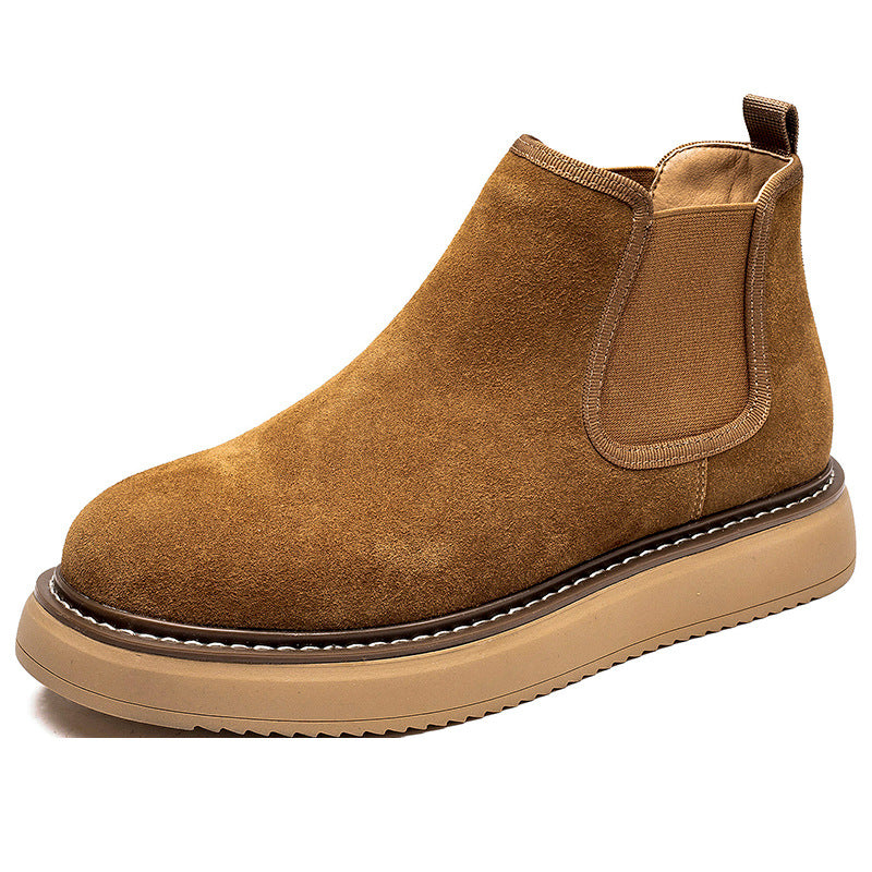 Men's Martin Genuine Suede Retro Platform Boots