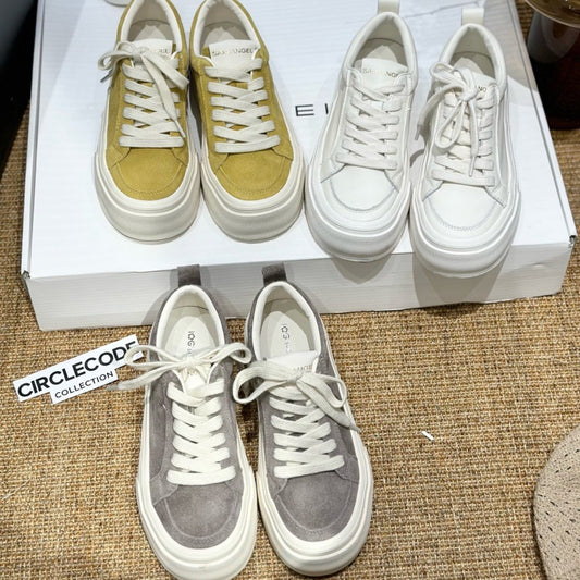Women's Ni Thick Bottom White Spring Versatile Women's Casual Shoes