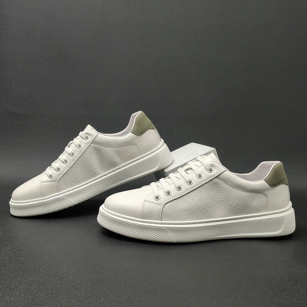 Popular Men's Trendy White Light Luxury Men's Board Shoes