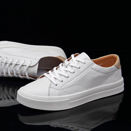 Men's Wear Summer Breathable Trendy Single Bottom White Casual Shoes