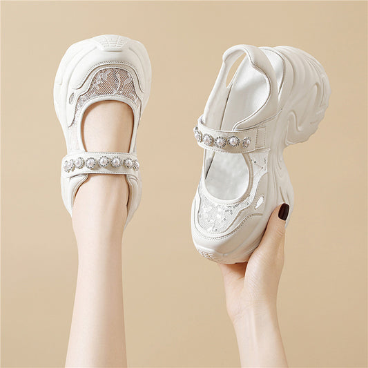 Women's Mesh Elegant Breathable Running Closed Toe Classic Women's Fashion Shoes