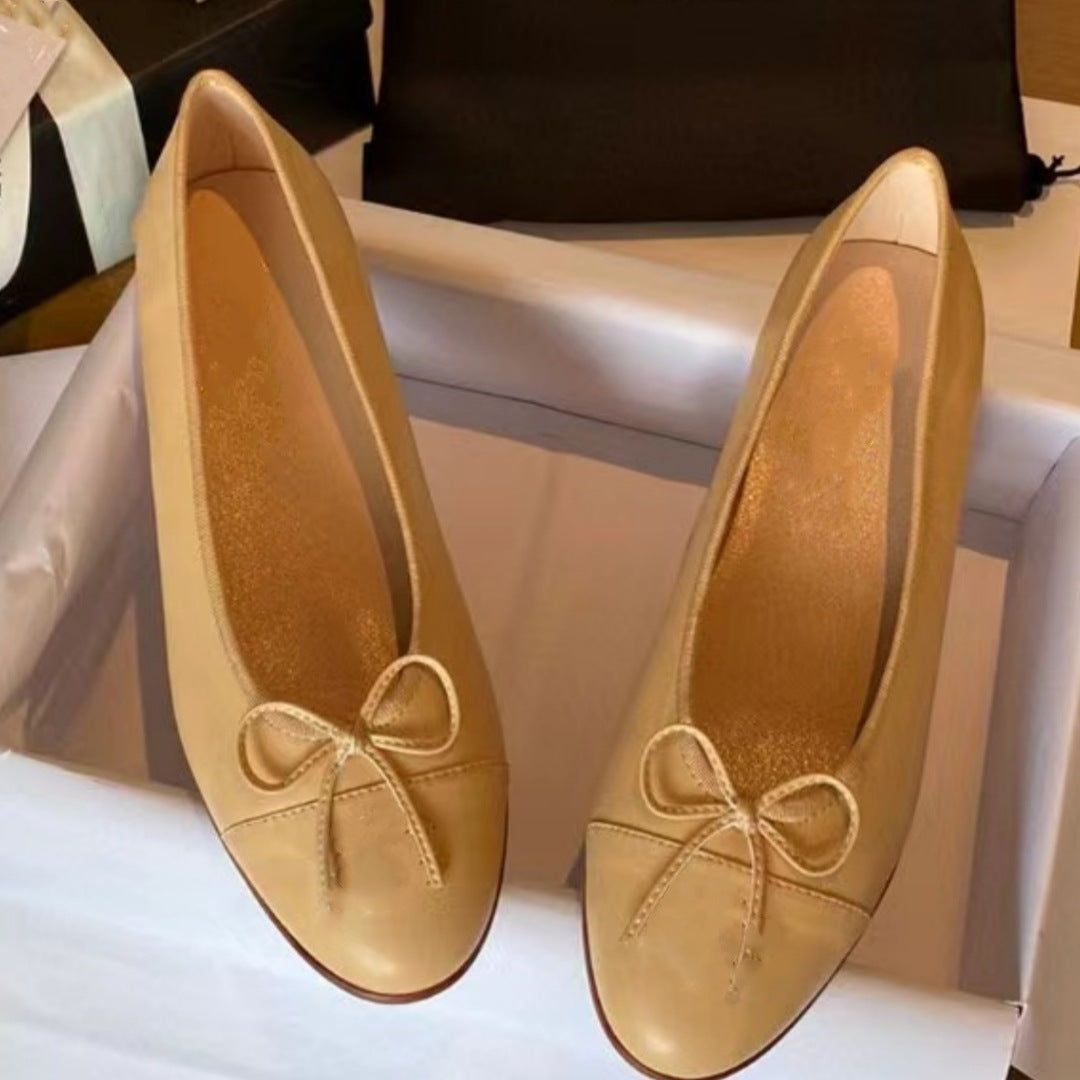 Women's Style Flat Pumps Low-cut Comfortable Round Women's Casual Shoes