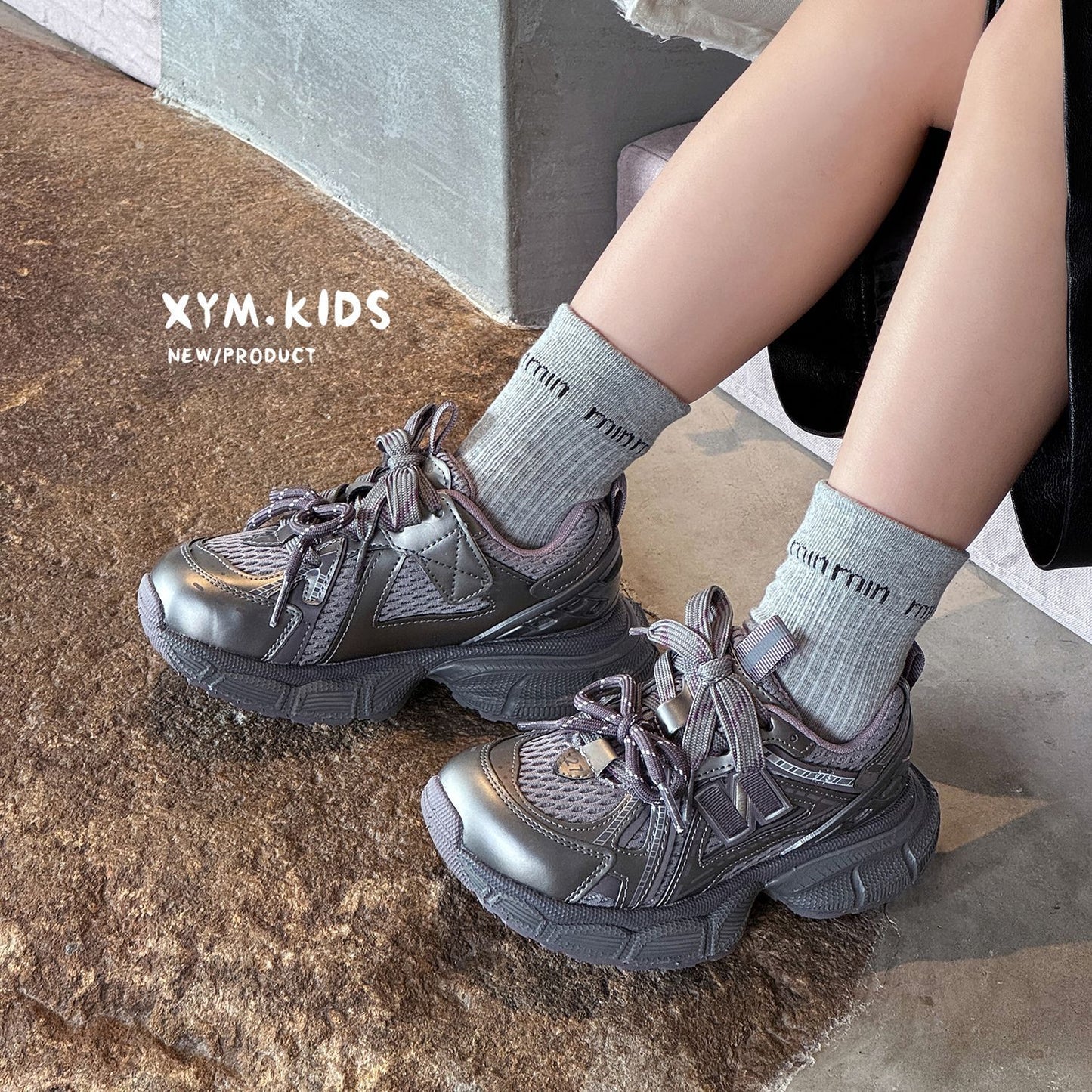 Children's Spring Fashionable Double Lightweight Breathable Boys Children's Sports Shoes