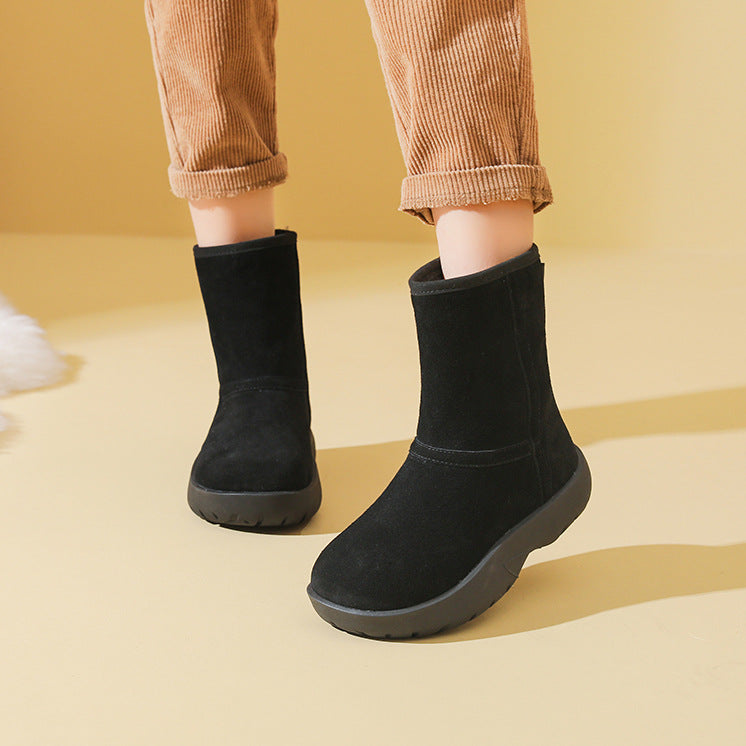 Fashion Thermal Middle Tube Trendy Bottom Snow Boots