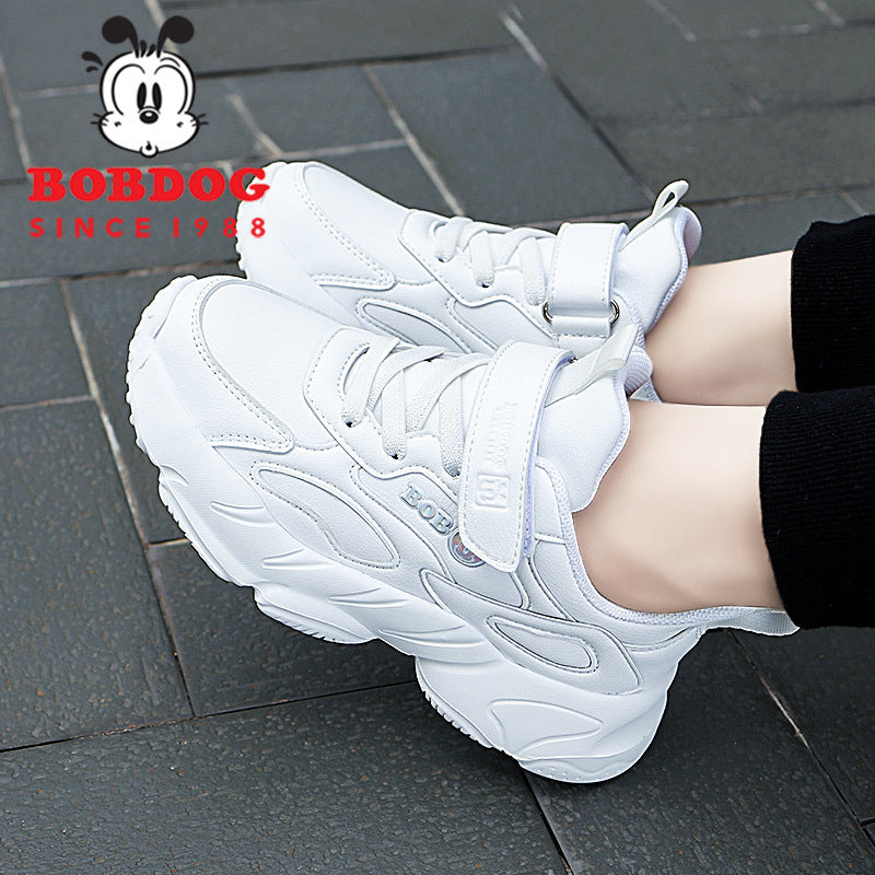 Children's White Surface Medium Big Soft Bottom Kid's Sneakers