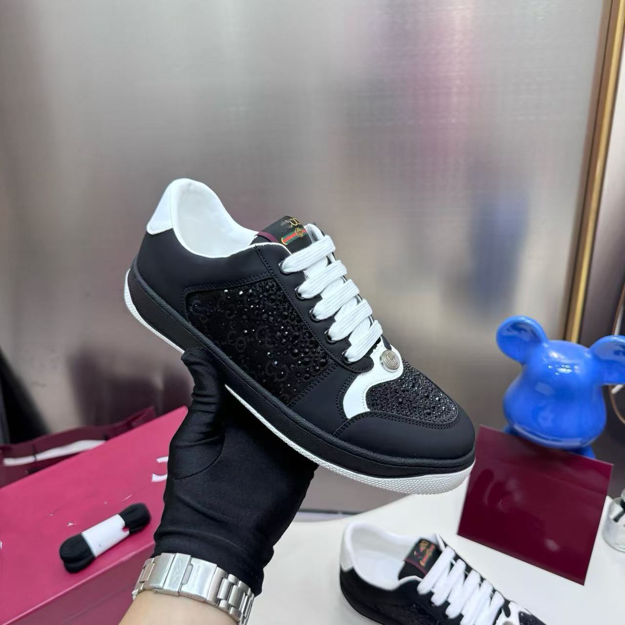 Women's & Men's Rhinestone Starry Dirty Sports Leisure Couple Women's Board Shoes