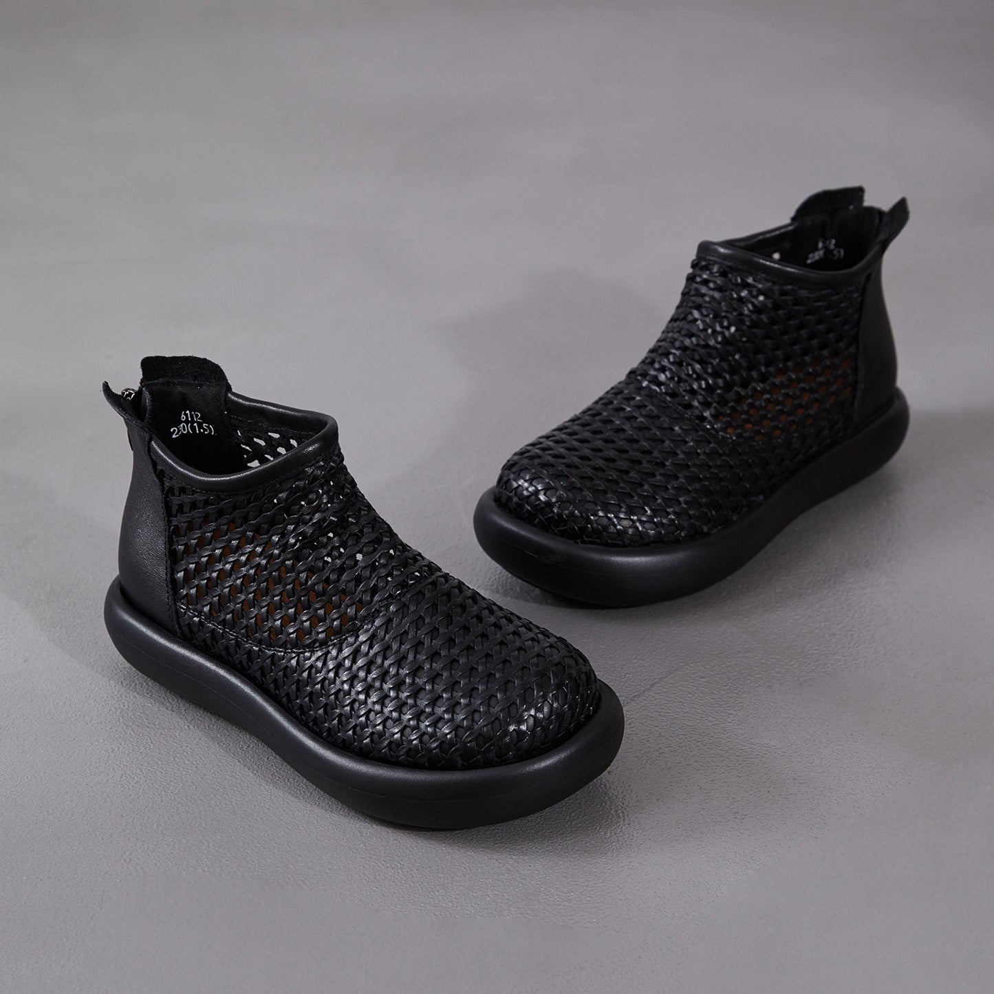 Women's Martin Thin Single Thick-soled Woven Short Sandals