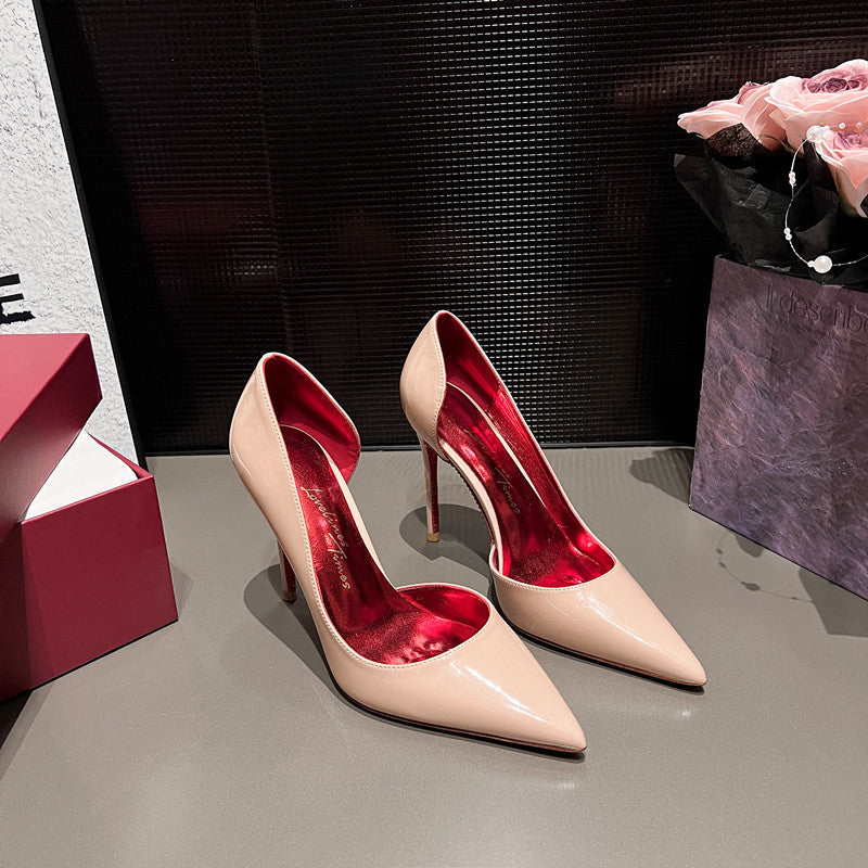 Women's Empty High Beautiful Wedding Black Nude Women's Shoes