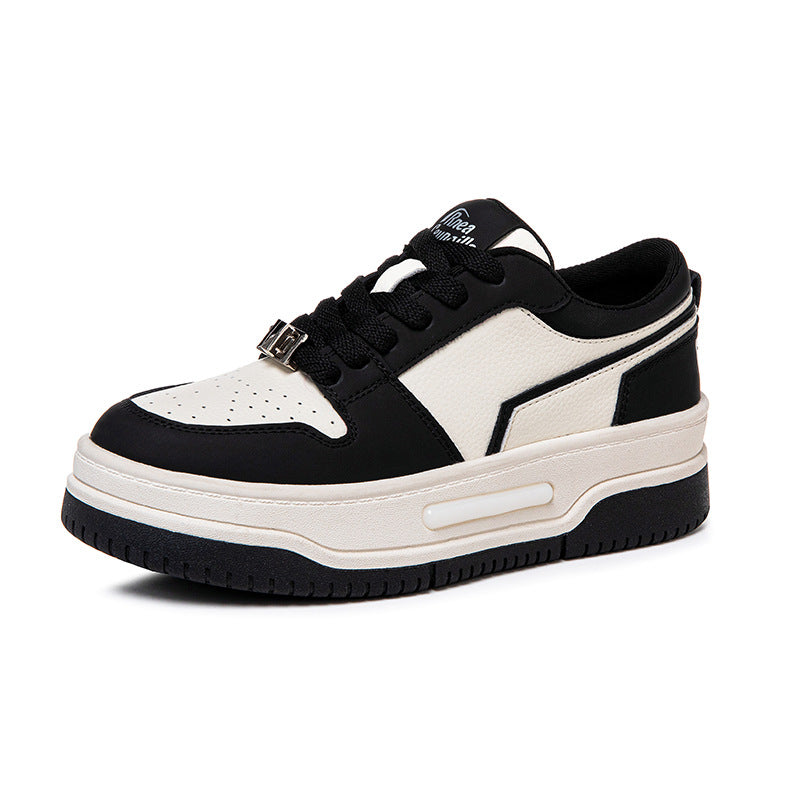 Women's White High Sense Soft Bottom Skateboard Sneakers