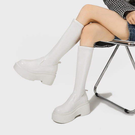 Women's Height Increasing Small Below The Knee Boots