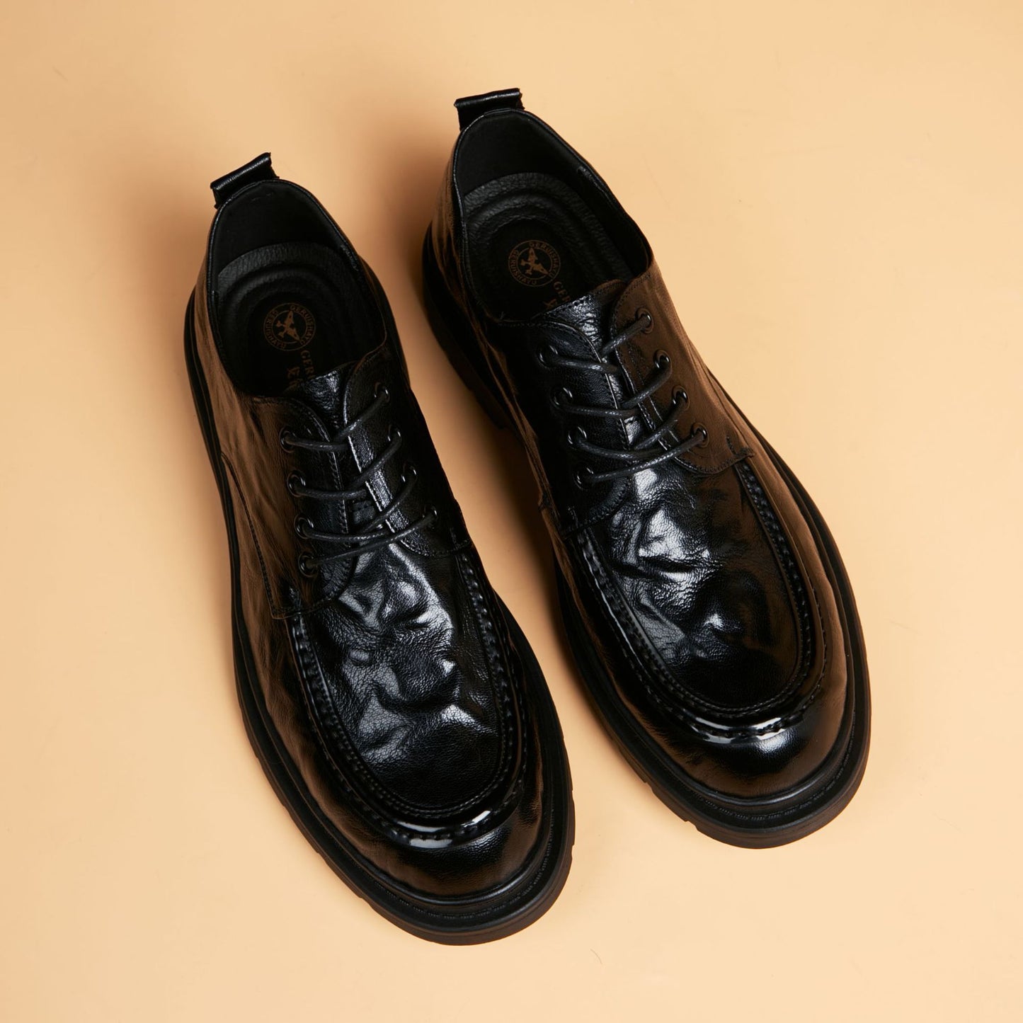 Men's British Lace Up Korean Style Fashionable Breathable Men's Business Leather Shoes