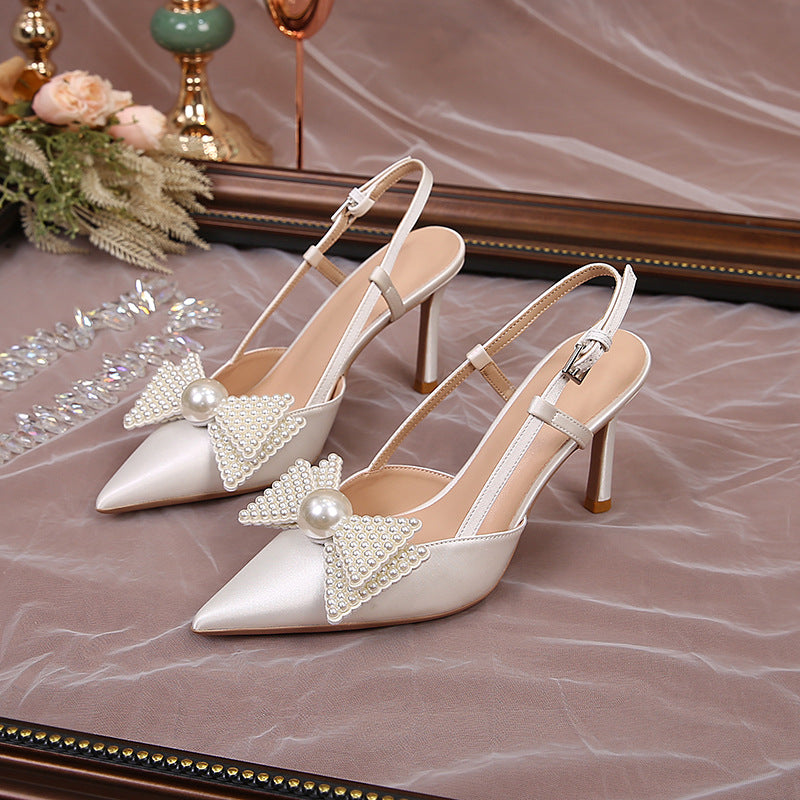 Women's Summer Closed Toe Slingback Wear Pumps Pointed Sandals