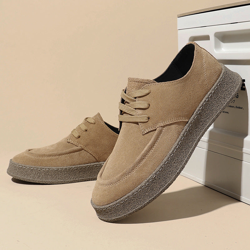 Men's Retro Suede Thick Bottom Board Sneakers