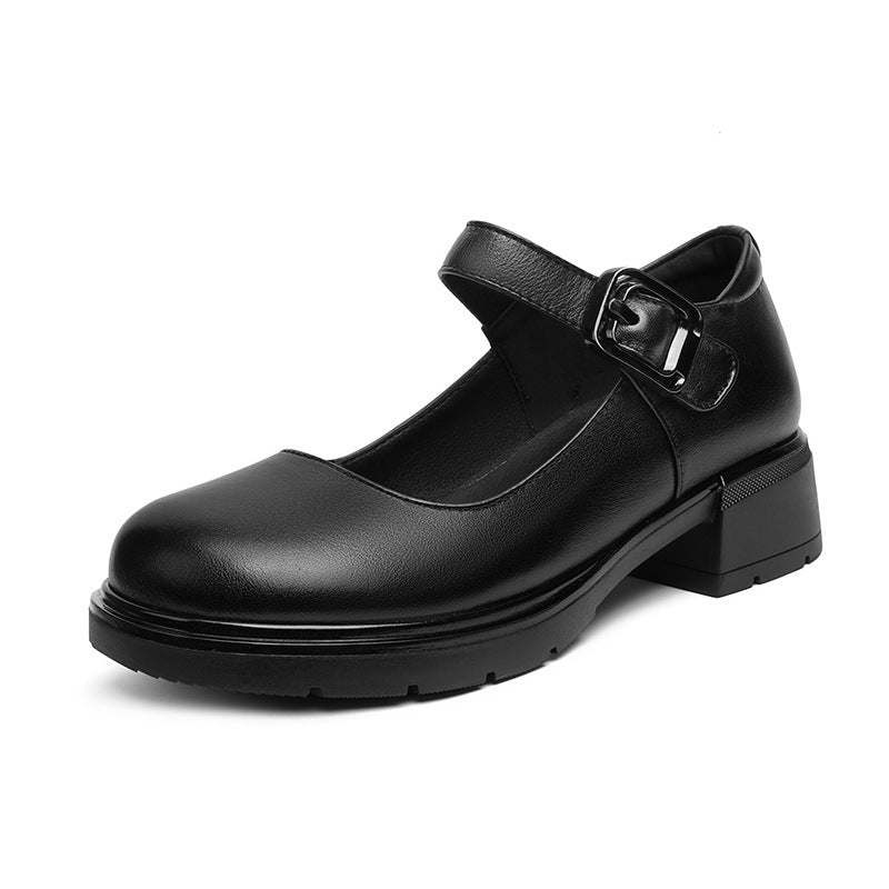 Women's British Chunky French Style Pumps With Skirt Not Tired Feet Women's Fashion Shoes