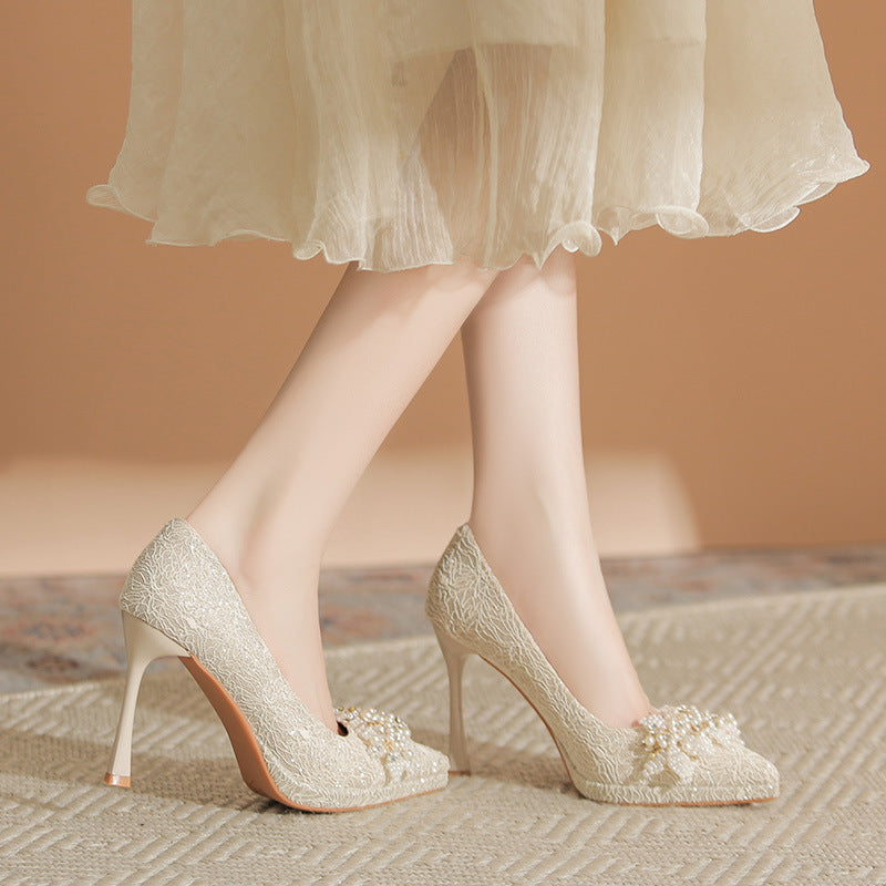 Women's Main Dress Two-way Low-cut Stiletto Not Women's Shoes