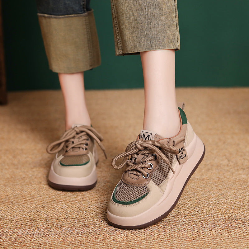 Women's Bottom Summer Thin Mesh Breathable Platform Women's Casual Shoes