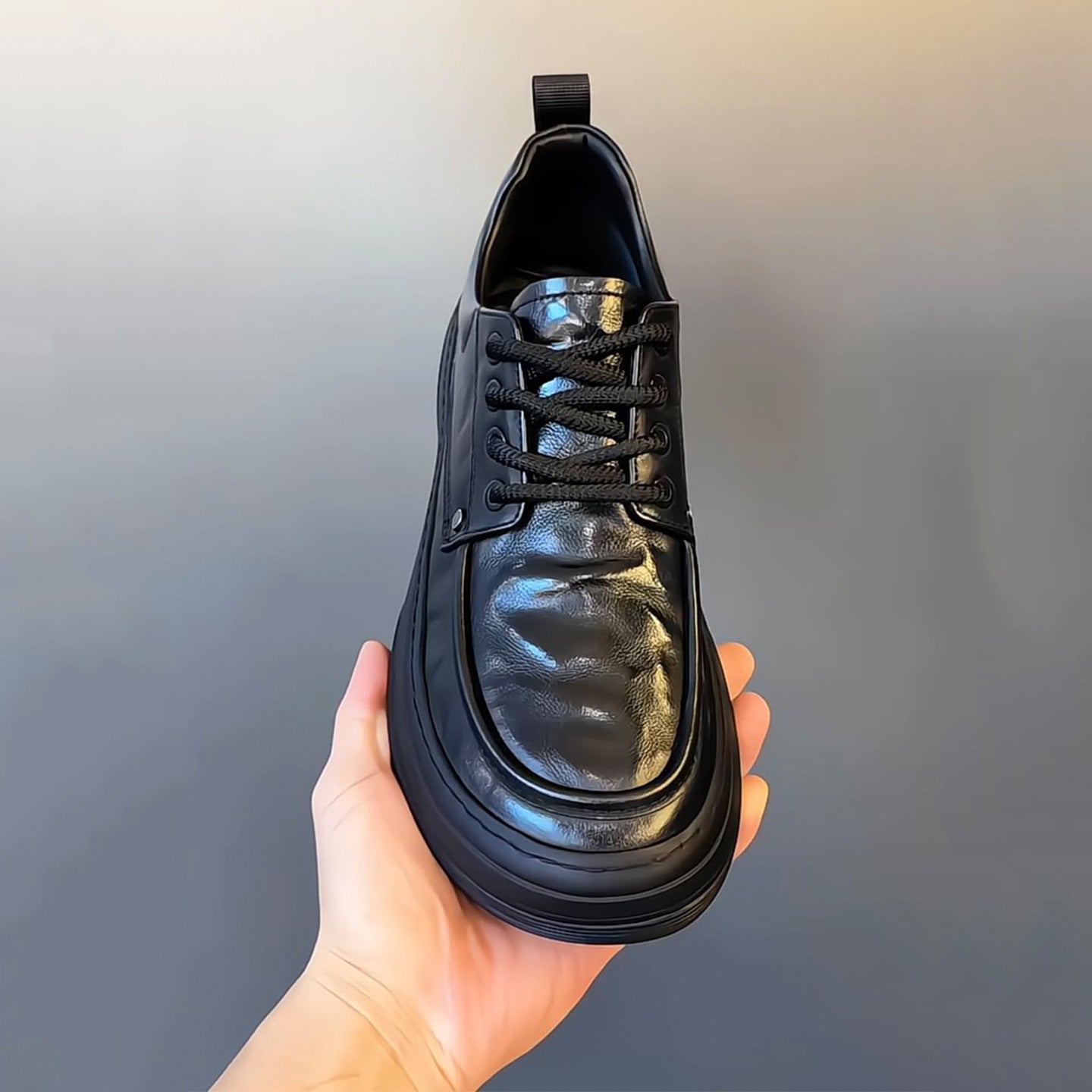 Men's Winter Plus Veet Genuine Autumn Trendy Soft Bottom Business Men's Casual Leather Shoes