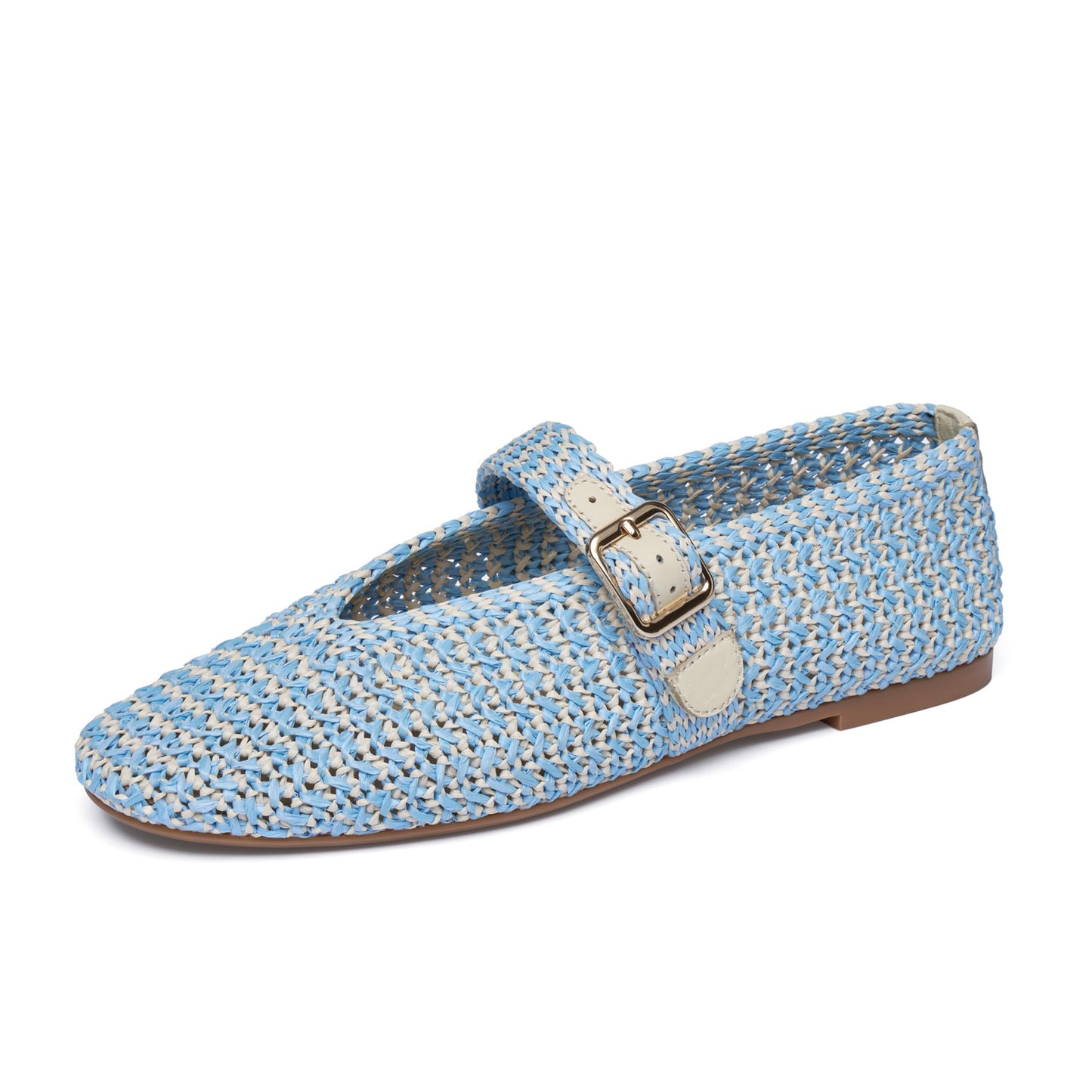 Women's Julia Woven Grass Mary Jane Flat Sandals