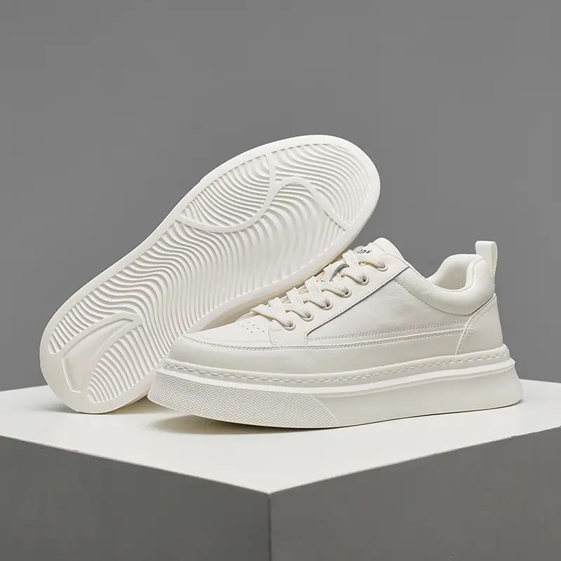 Men's White Business Sports Versatile Breathable Platform Men's Shoes