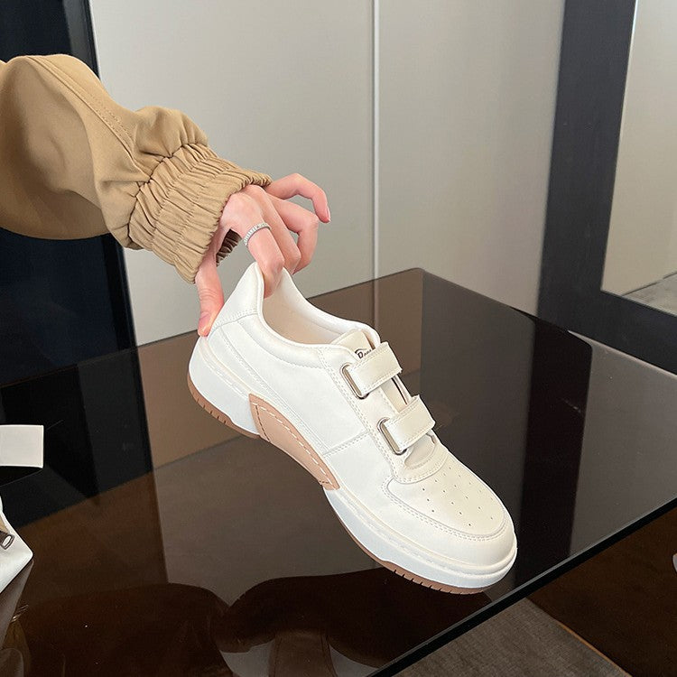 Women's Uncle's Velcro Platform White Board Lightweight Casual Shoes