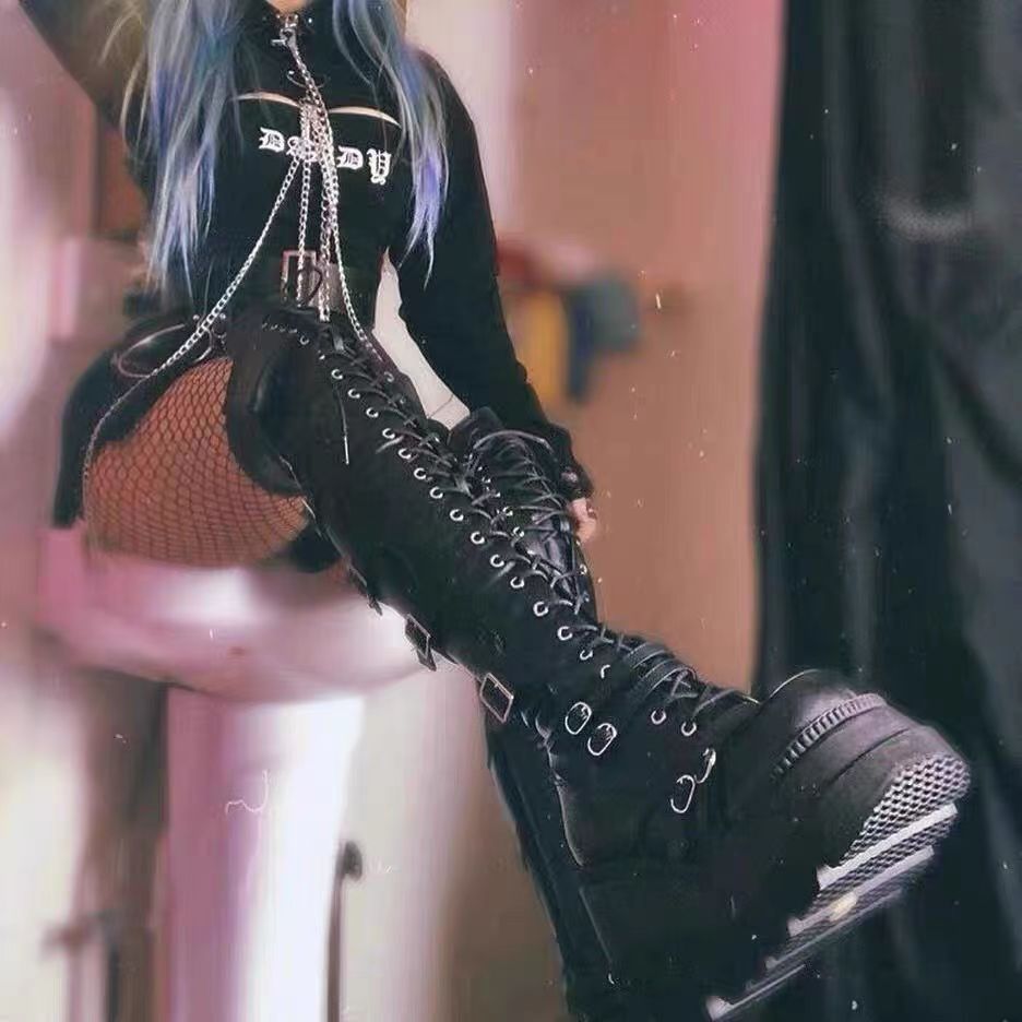 Women's Size Over The Knee Soft Wedge Boots