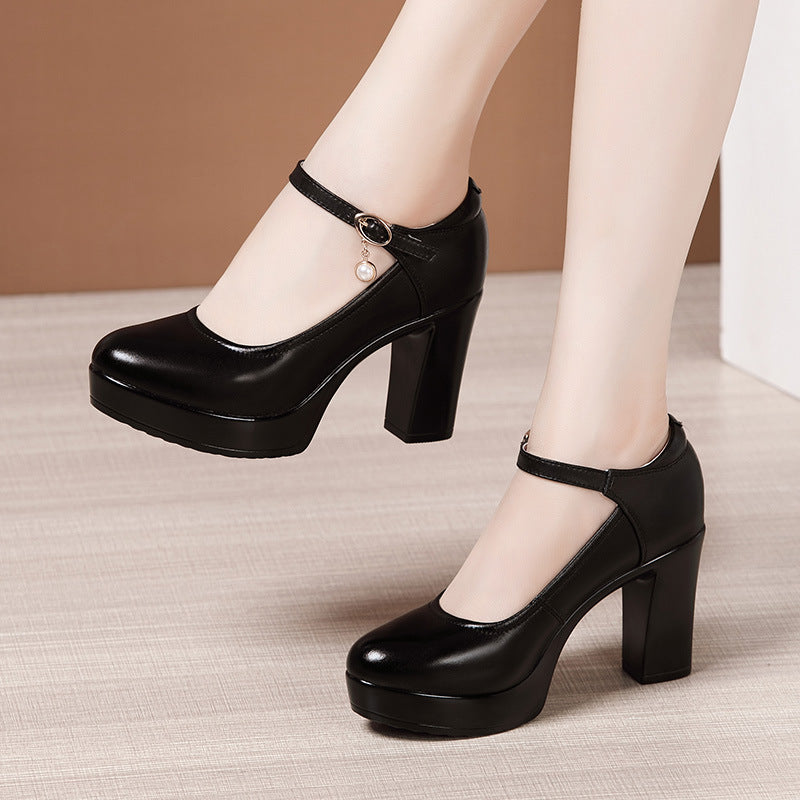 Women's Catwalk Show Chunky Soft Platform Round Women's Fashion Shoes