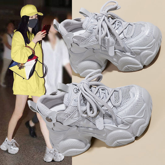 Women's Platform Daddy Breathable Summer Small Height Women's Casual Shoes