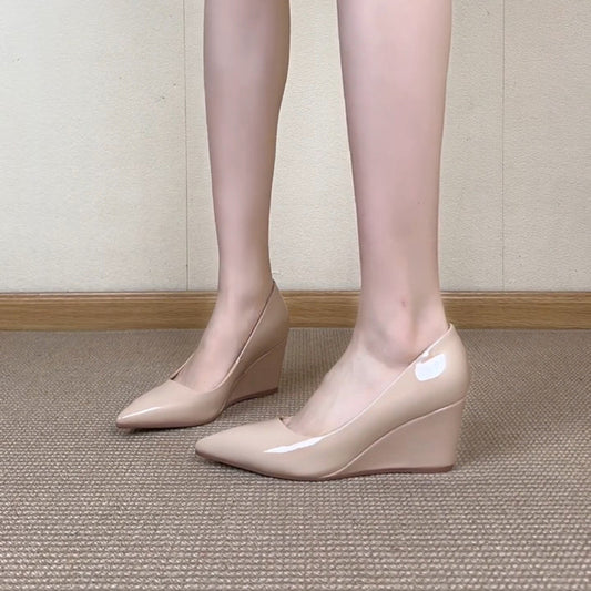 Women's Pointed High Dress Classy French Style Mary Heels