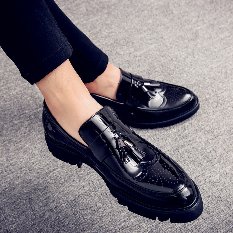Men's Winter British Trend Pointed Club Hairdresser Casual Shoes