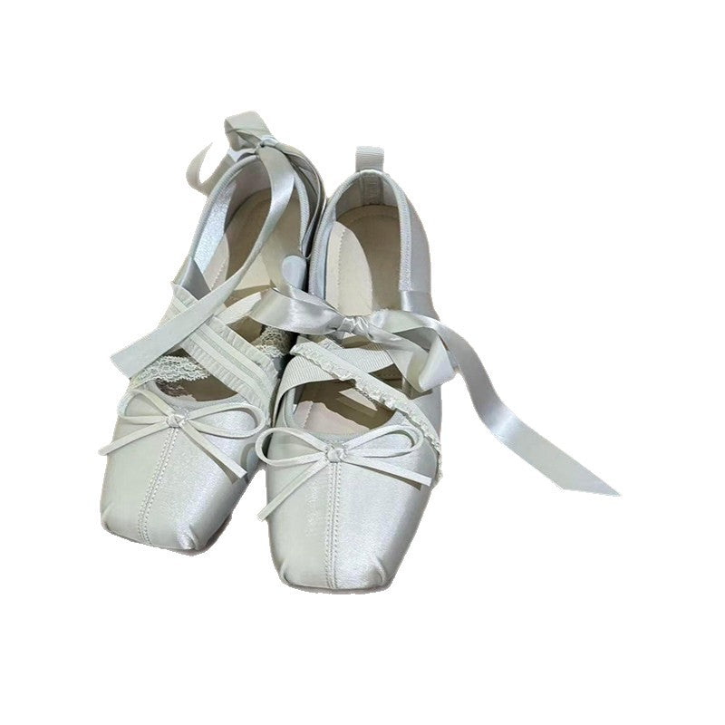 Women's Style Ballet Female Square Toe Mary Women's Casual Shoes