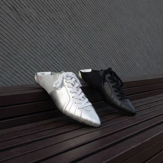 Version Genuine Early Spring Fashion Breathable Half Support Flat Design Women's Casual Shoes