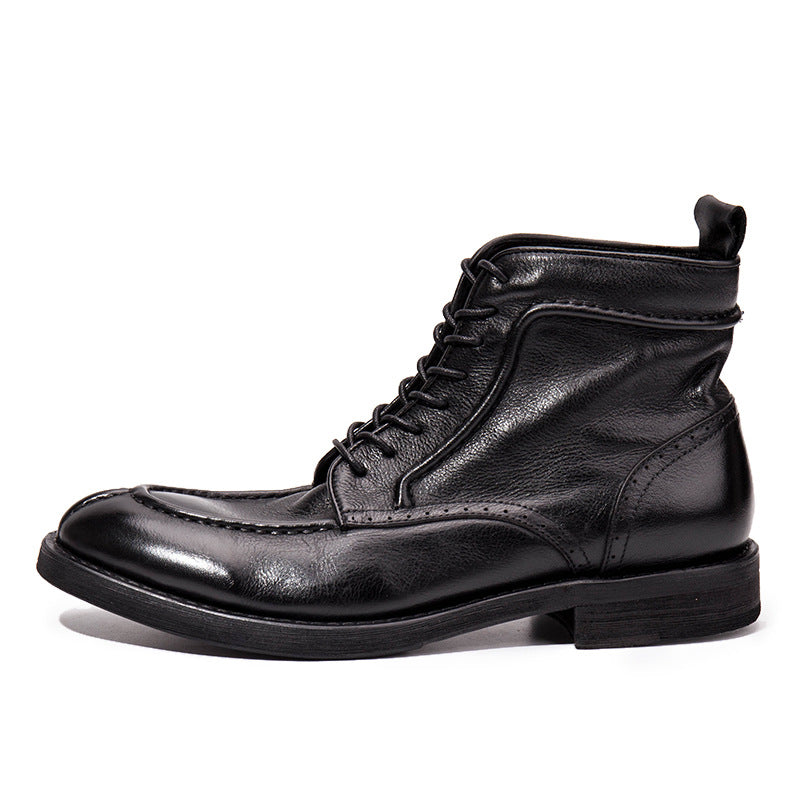 Men's Elegant Martin Working Cowhide Retro Boots