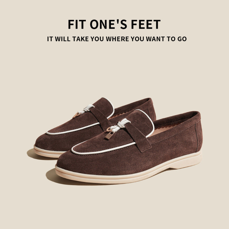 Women's Bottom England Style Comfortable Slip-on With Loafers