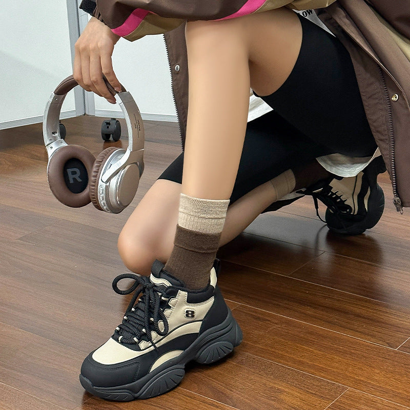 Women's Thick Bottom Thickened Dad Small Women's Shoes