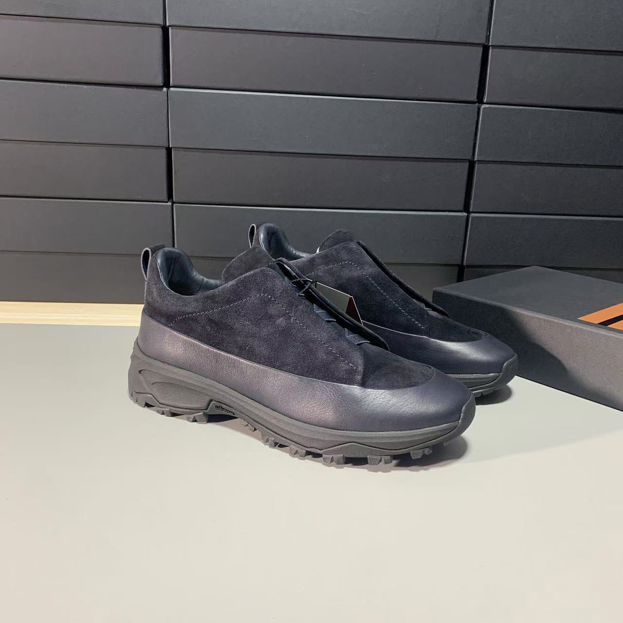 Men's Z Elastic Band Thick Bottom Business Casual Shoes