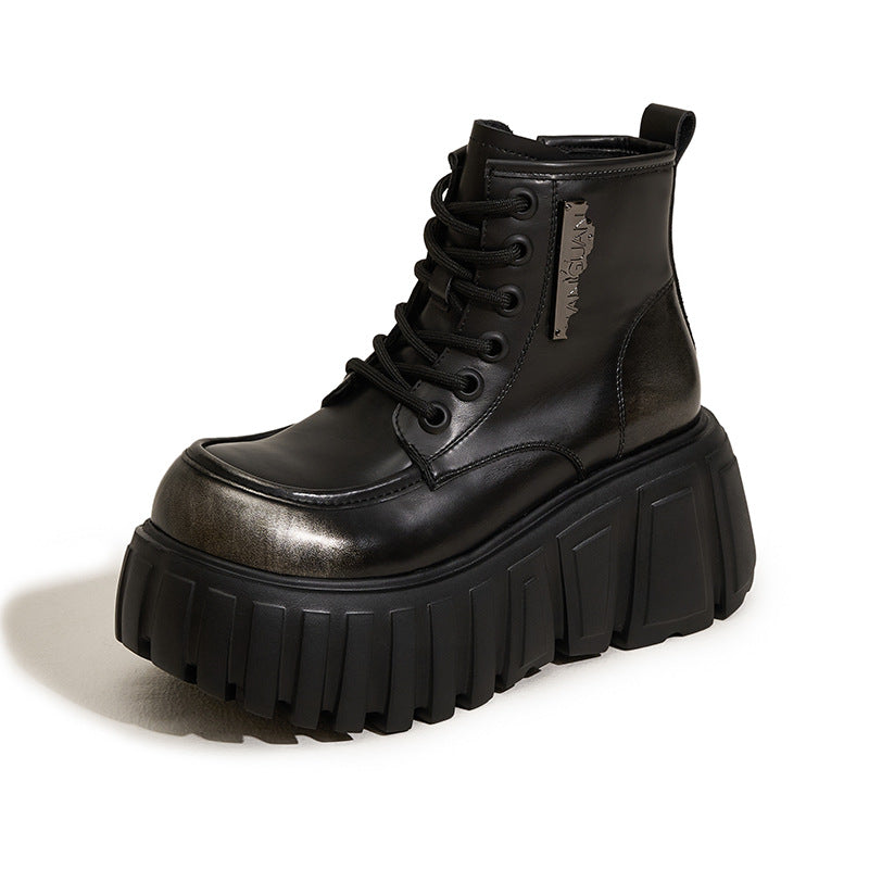 Women's Platform Martin Height Increasing Insole Female Boots