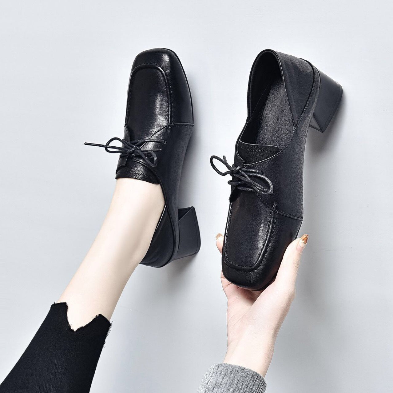 Women's Square Toe Pumps Mid Spring Soft Women's Shoes