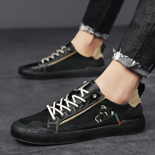 Men's Trendy Fashion Breathable Board Four White Casual Shoes