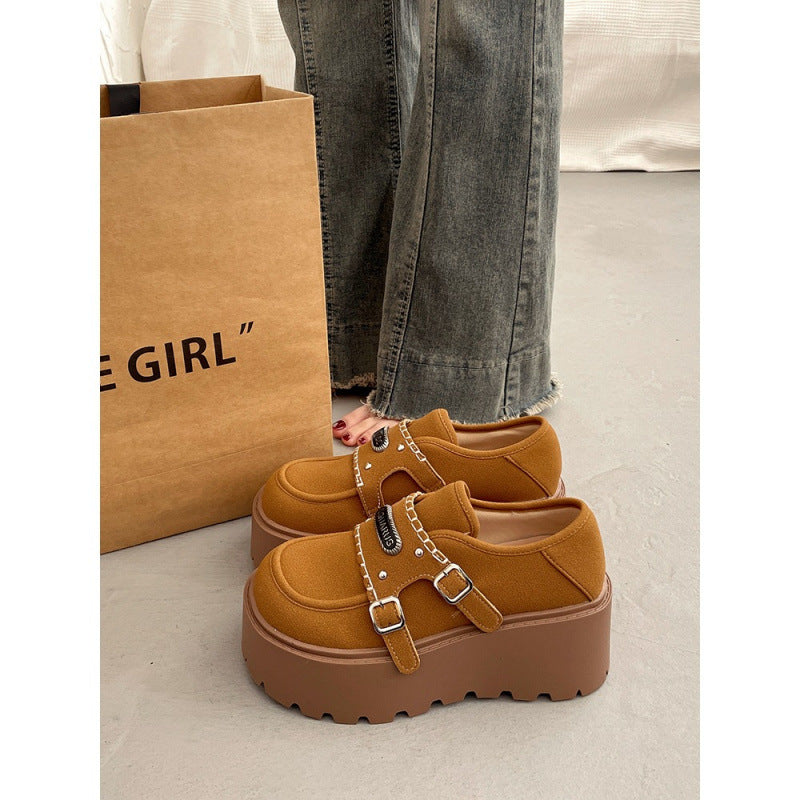 Height Increased Cotton Female Winter Fleece Lined Padded Warm Keeping Boots