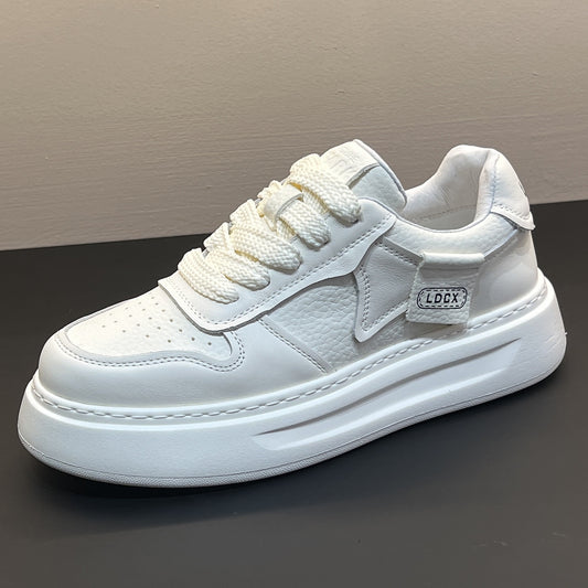 Men's Autumn White British Simple Versatile Platform Men's Board Shoes