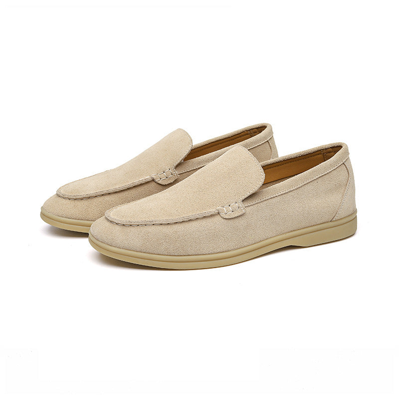 Men's Suede Trendy Outdoor Versatile Green Slip-on Loafers/doug Shoes