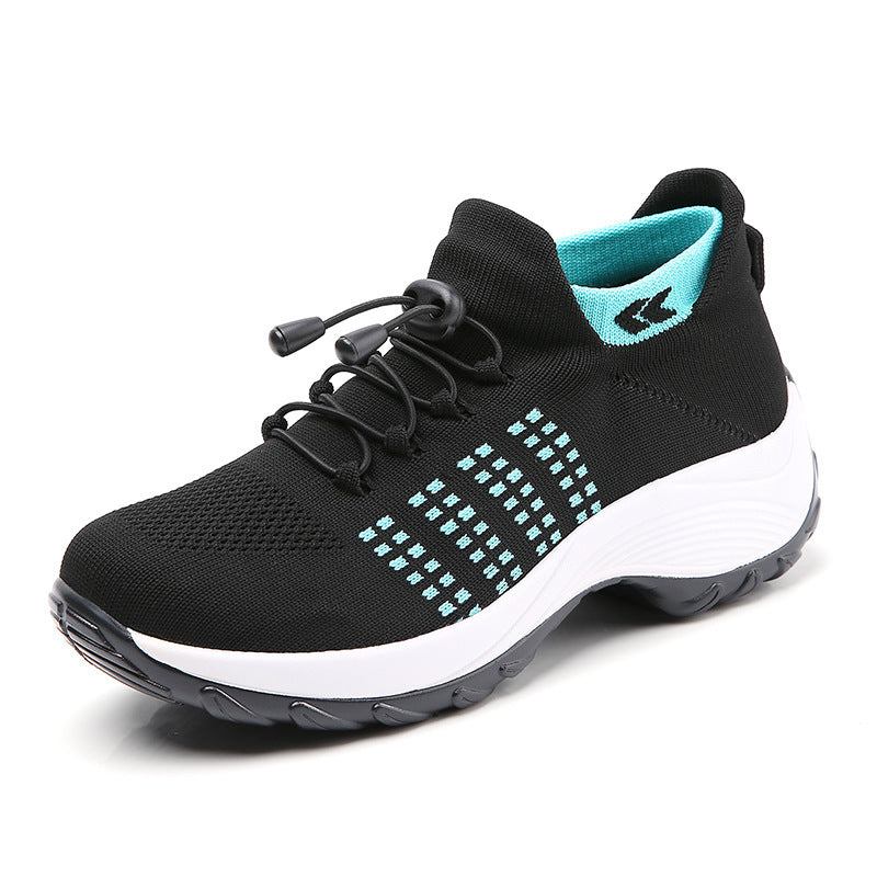 Women's Sock Portable Platform Cold Adhesive High Sneakers