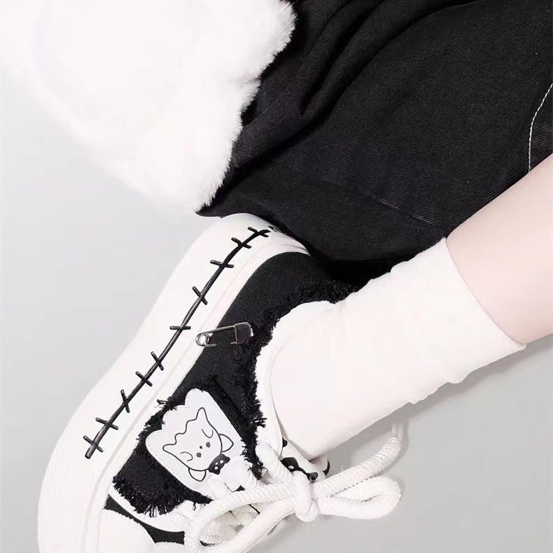 Ghost Flag Subculture Versatile Athletic Flange In Black Women's Casual Shoes