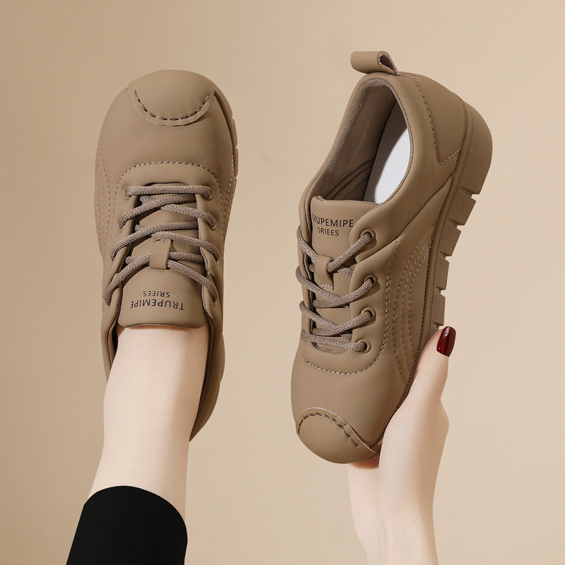 Women's Soft Bottom Surface Bread Comfortable Flat Sneakers