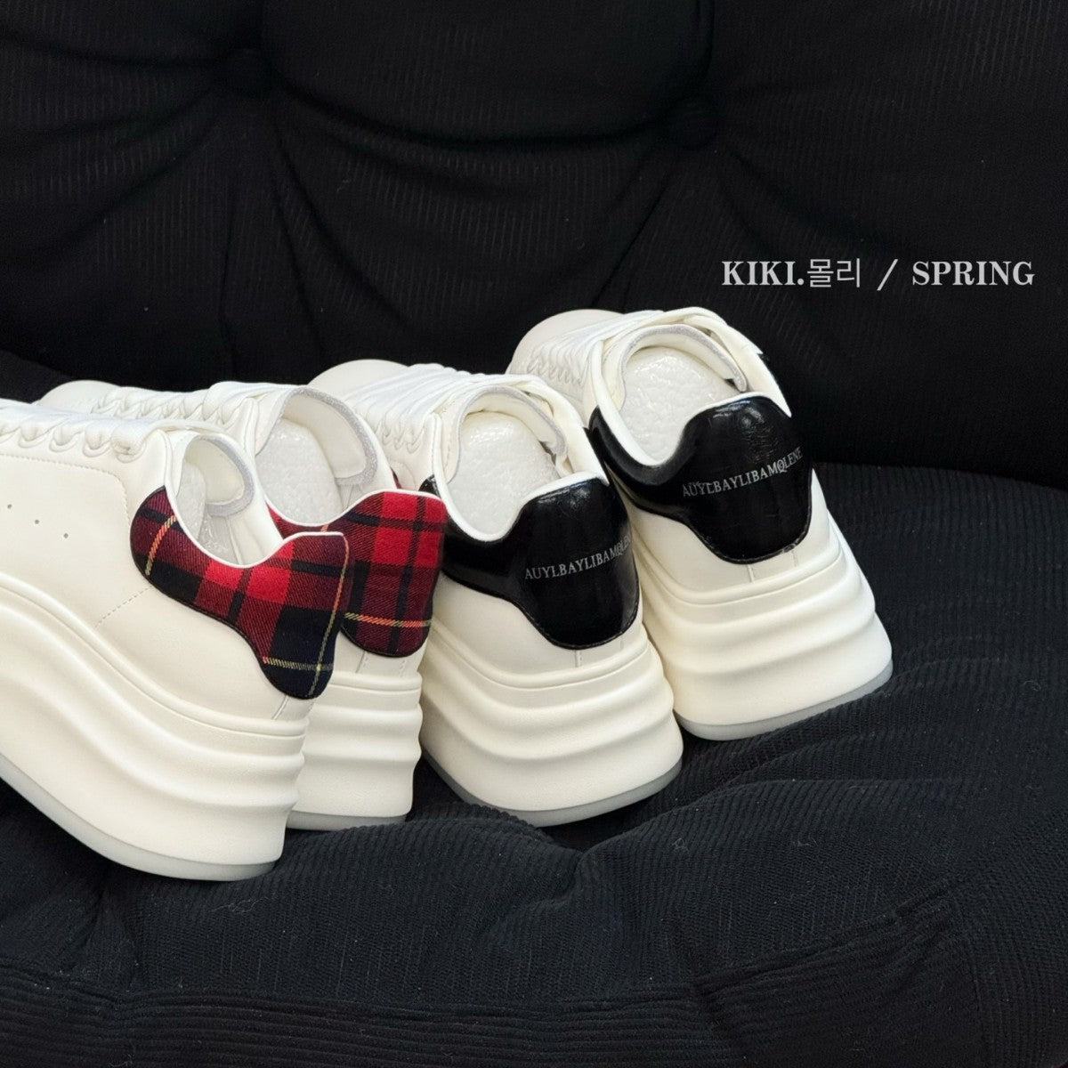 Women's Thick-soled High-rise White Fashion Sports Versatile Sneakers
