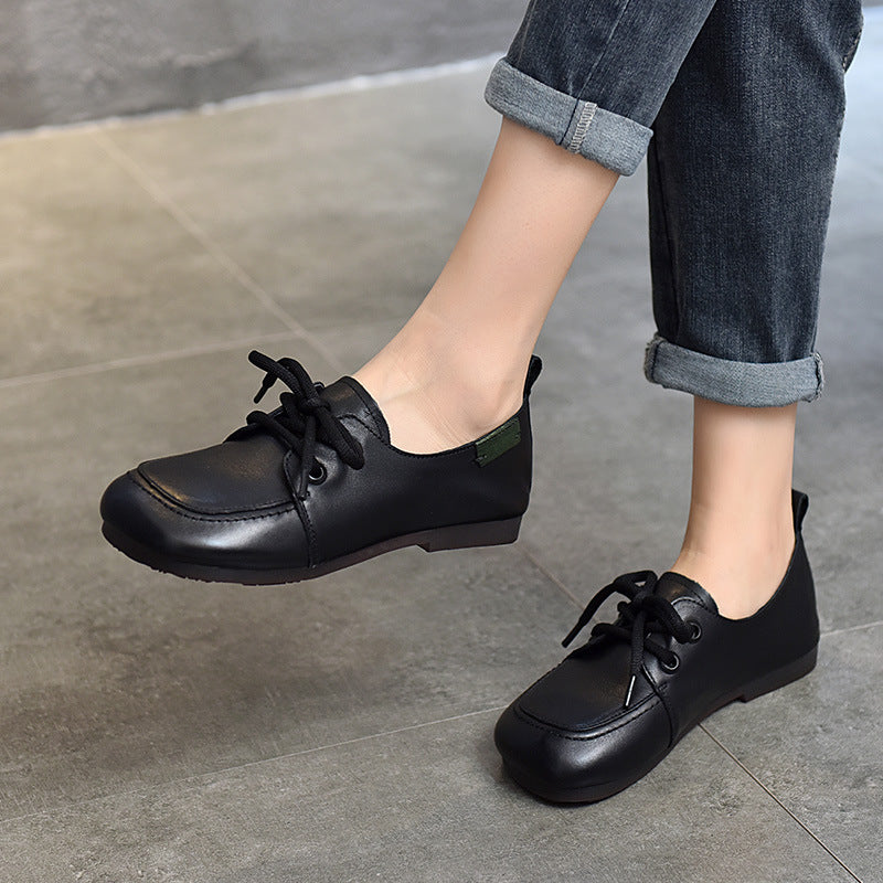 Women's Pumps Flat Soft Autumn Retro Round Head Women's Casual Shoes