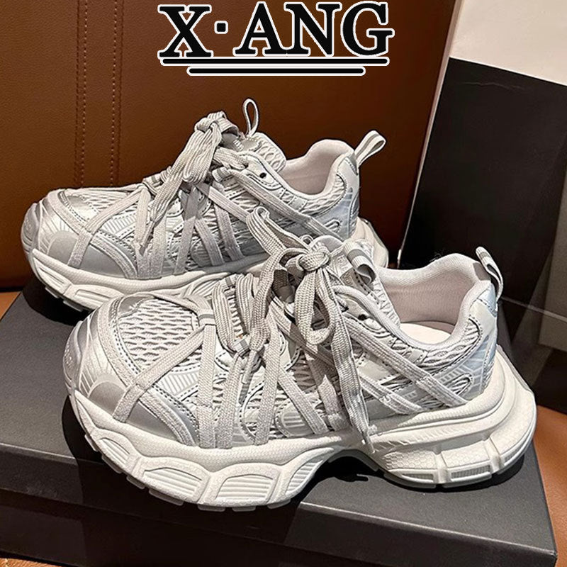 Women's & Men's Daddy Mesh Breathable Sports Thick Bottom Sneakers