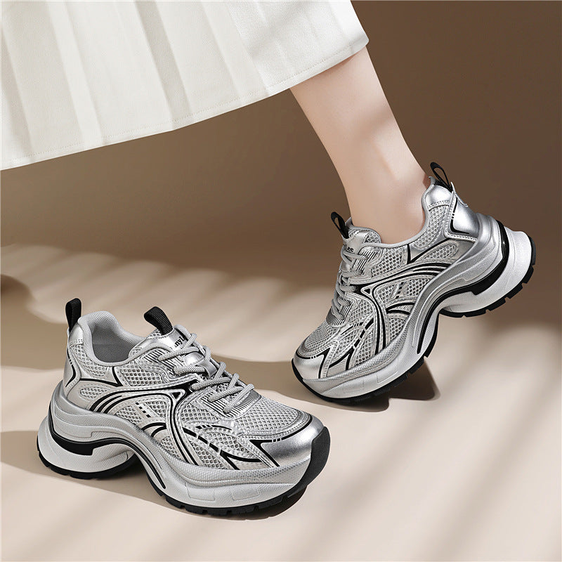 Women's Surface Platform Heightened Easy Wear Sports Sneakers